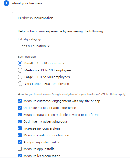 linking website with google analytics