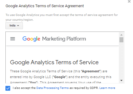 linking website with google analytics