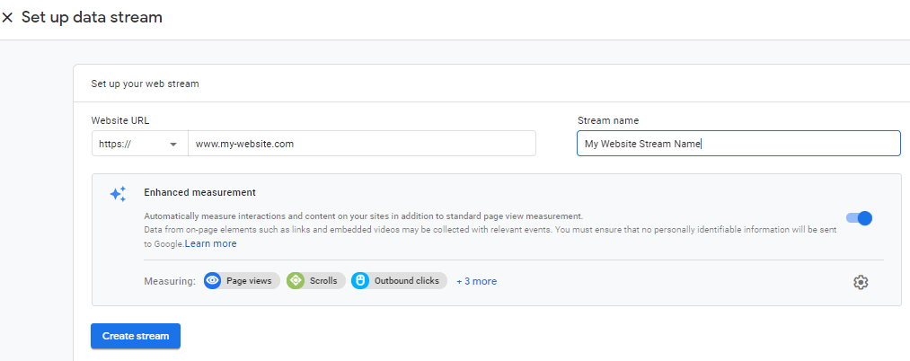 linking website with google analytics