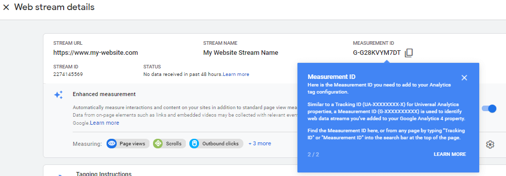 linking website with google analytics