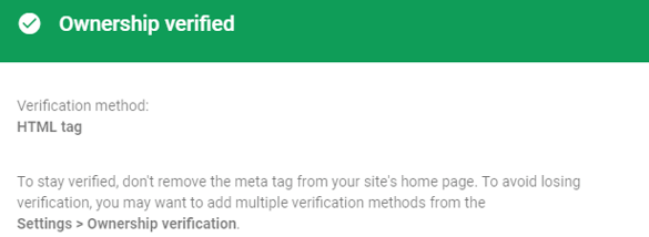 linking google search console with website